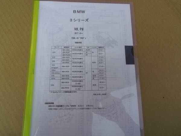 BMW　３シリーズ　（Ｖ＃、Ｐ＃)　H17.4～　　パーツガイド'14　　部品価格　料金　見積り_画像1