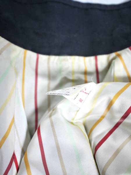 アダムエロペ 黒 ジャケット 麻混 38 s860-68