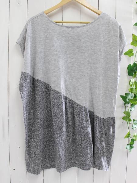 ◆chocol raffine◆切替え ドルマンビッグTシャツ F グレー
