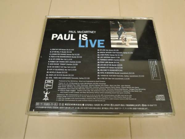 PAUL IS LIVE / PAUL McCARTNEY_画像2