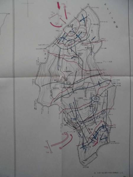 戦時資料★グァム島及びテニアン島戦闘経過概要図　昭和１９年　南洋地図_画像3