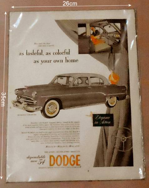 DODGE* Dodge *new*54* Ame car missed poster * rare. 