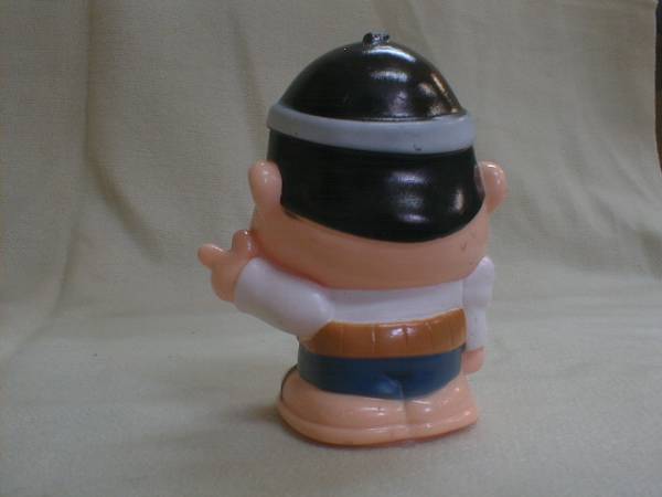 放映當時物　天才バカボン　パパなのだ　10cm　硬質ソフビ貯金箱