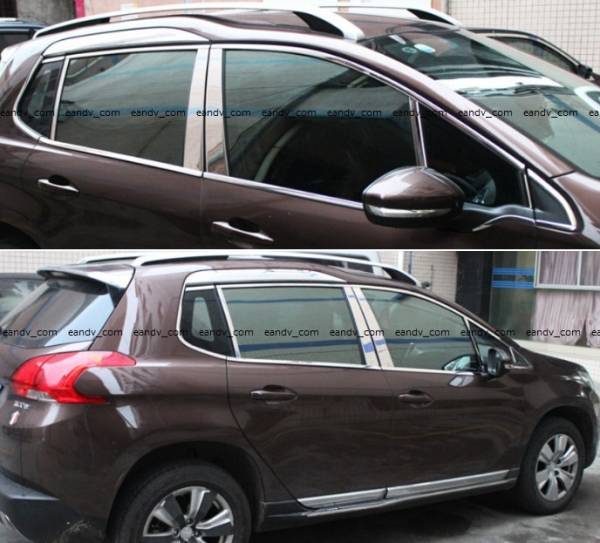  Peugeot 2008 chrome plating pillar cover aero spoiler 