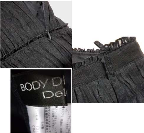 body dressing DELUXE 36 黒 プリーツスカート 日本製_画像3
