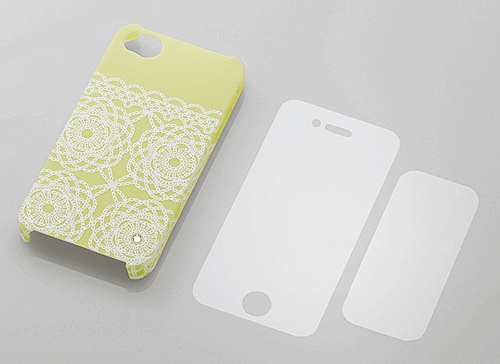 iPhone 4 for shell cover & liquid crystal protection film & the back side protection film *GN