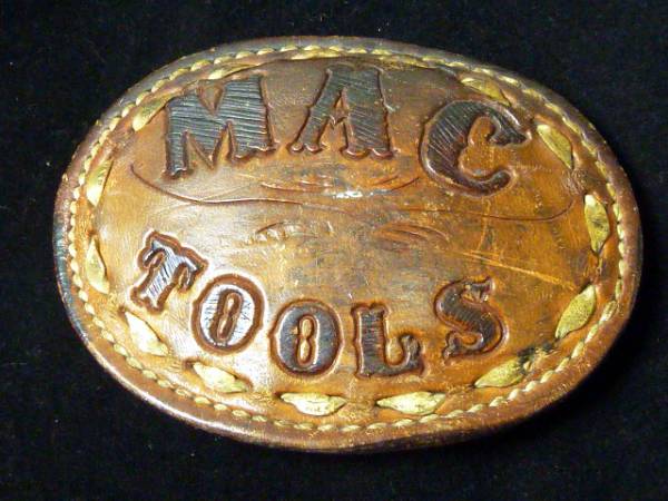 [y1997] postage 270 jpy ~*MACTOOLS leather buckle * search word Mac tool Vintage garage American Casual Harley 