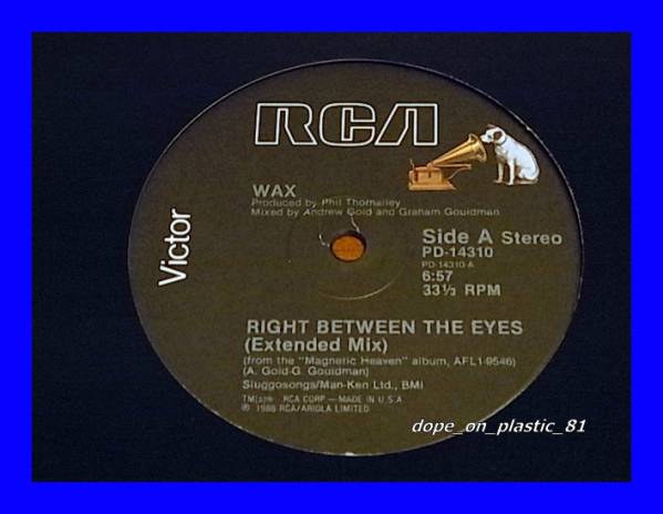 Wax/Right Between The Eyes/US Original/5点以上で送料無料、10点以上で10%割引!!!/12'_画像1