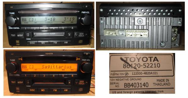 TOYOTA/トヨタ NCP6# イスト/IST MD&CD&チューナー 10309