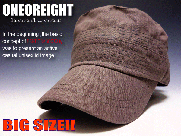 ONE OR EIGHT★大きいサイズ★ステッチワークキャップ【CG/XL】新品