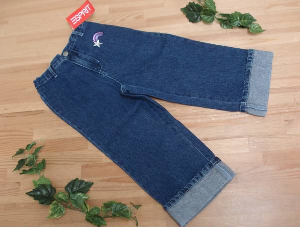  не использовался *ESPRIT esprit * звезда рисунок вышивка резина ввод Denim брюки *6