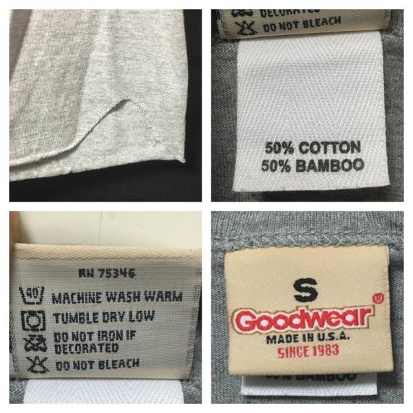 新品 10枚セット GOOD WEAR グッドウエア ヘンリーネック バンブー ラグラン Tシャツ S