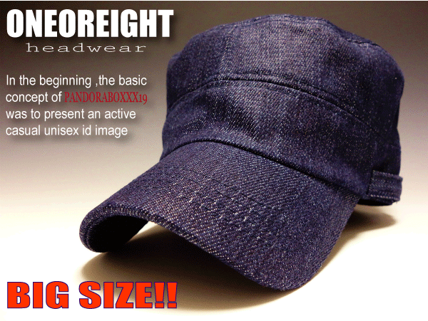 ONE OR EIGHT★大きいサイズ★デニムワークキャップ【紺/XL】新品