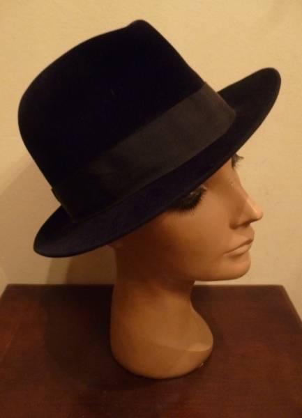  Франция Vintage 70\'s soft шляпа мягкая шляпа шляпа 30\'s40\'s50\'s контри-рок Europe retro SWINGΓOT