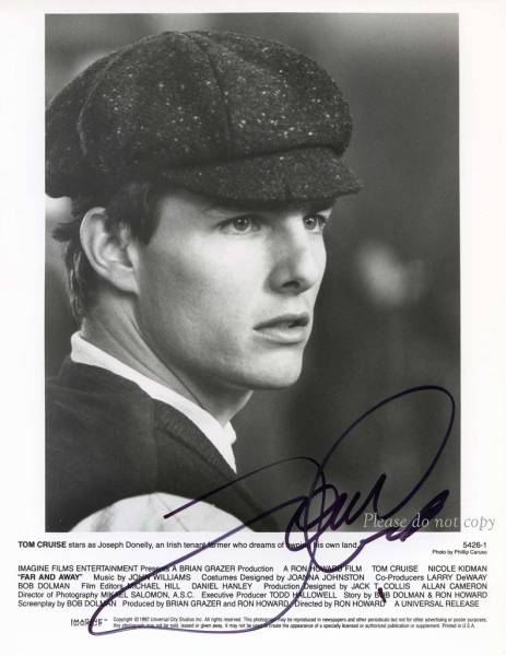 1992年 Far and Away Tom Cruise トム・クルーズ サイン フォト_画像1