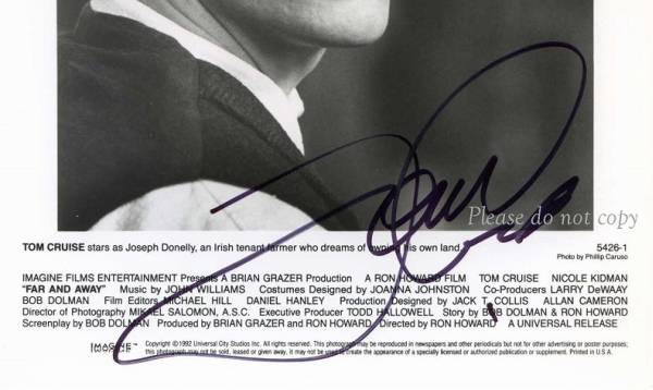 1992年 Far and Away Tom Cruise トム・クルーズ サイン フォト_画像3