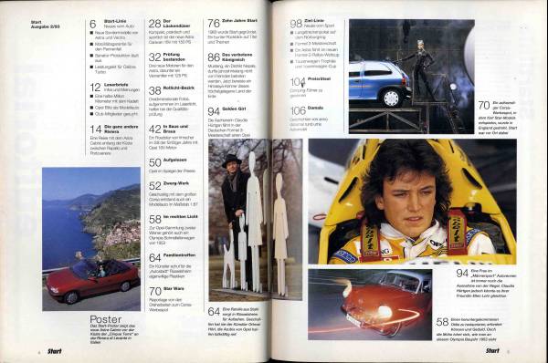 [a8796]93.7 Start - Das Opel Magazin(book@ country version Opel wide . magazine )| irmscher 77, Opel o Lynn Piaa,...