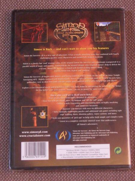 Simon the Sorcerer 3D (Adventure Soft) PC CD-ROM_画像2