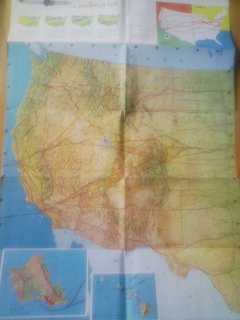 1955 year about United Airlines route map ( crack )UNITED AIR LINES