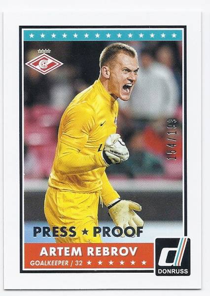 2015 Donruss Soccer Artem Rebrov Silver Press Proof /199_画像1