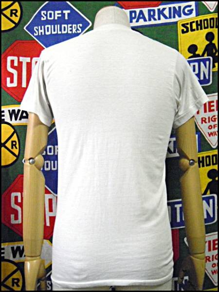*I Love You*Made in USA производства America производства Vintage деталь Mark принт футболка 70s70 годы белый цвет белый /pi- Tarmac sPeter Maxhipi-
