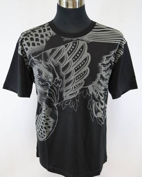 ☆ SALE ☆ 和柄 JAPANESQUE 和柄Tシャツ 4RST-603 【鳳凰大判】 黒 新品 XLサイズ ラストの１枚