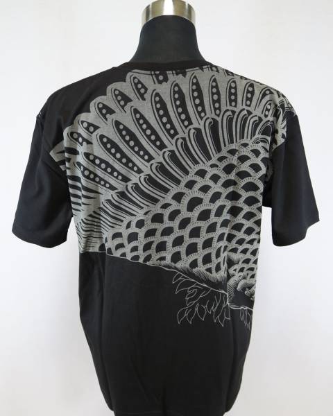 ☆ SALE ☆ 和柄 JAPANESQUE 和柄Tシャツ 4RST-603 【鳳凰大判】 黒 新品 XLサイズ ラストの１枚