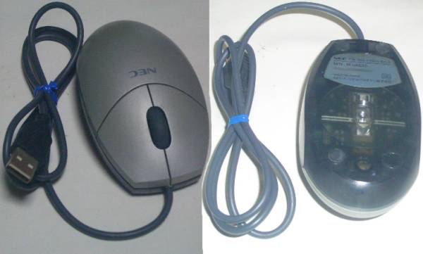 NEC M-UAE55(USBマウス,グレー)。