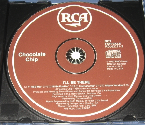 ★CDS★Chocolate Chip/I'll Be There (Remix)★PROMO★NEW JACK SWING★NJS★Spinners/I'll Be Around★CD SINGLE★シングル★_画像2