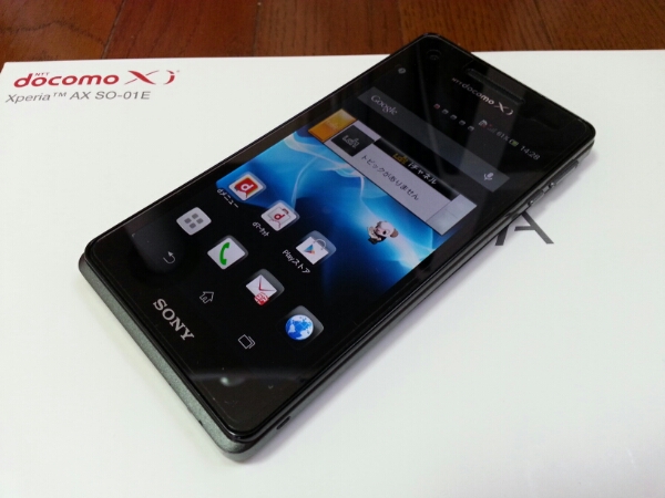 即落/即発!!美中古品 SO-01E Xperia AX ブラック_画像2