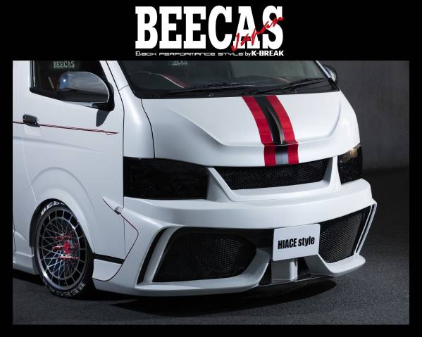 BEECAS☆200ハイエース 4型／標準ボディ☆フロントバンパースポイラー エアロ(グリル一体式)／F200GT_画像1