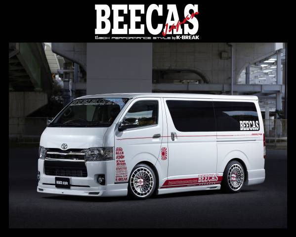 BEECAS☆200系ハイエース 1型／2型／3型／4型 (ワイドボディ)☆サイドデカール ステッカー_画像2