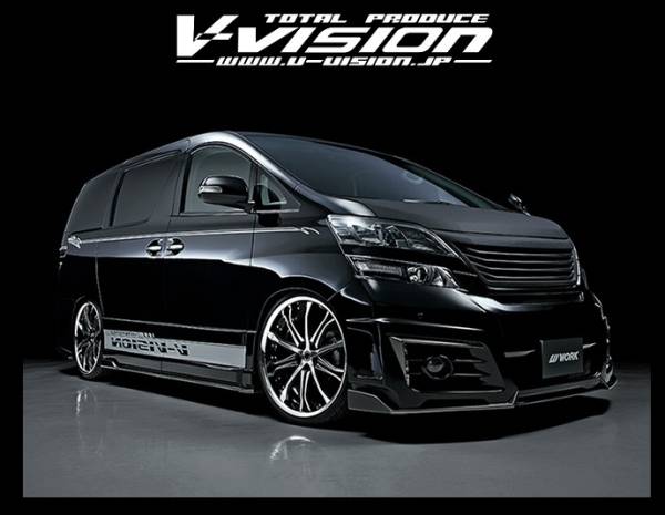 V-VISION☆20ヴェルファイア 前期☆フロントバンパースポイラー エアロ (カナード付き)_画像1