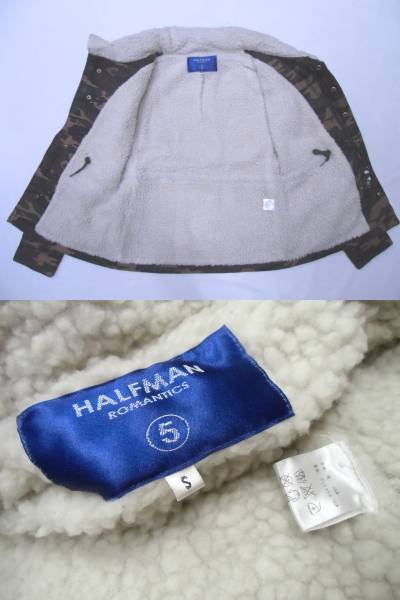 新品 HALFMAN ハーフマン ミリタリーボアジャケット_画像3