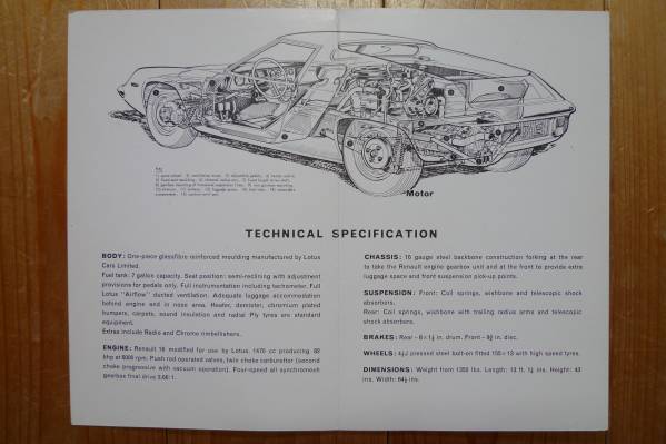 稀少LOTUS EUROPAロータス ヨーロッパ1966年 当時物カタログ ヴィンテージ クラシック レーシングUKクラブ ロンドン モーター 旧車_画像3