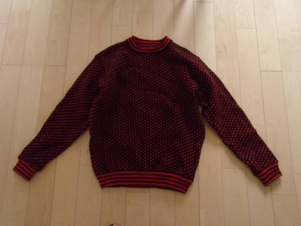 MADE IN NORWAY SWEATER ORE 52 ノルウェー製 セーター 黒赤
