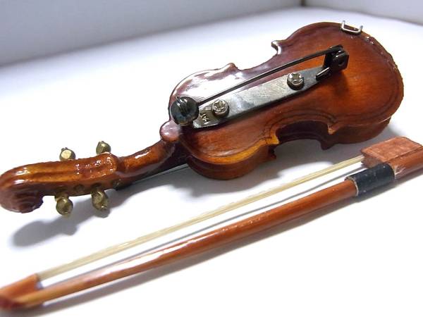 《美術品》バイオリン 精巧なミニチュア アンティークアート 弦楽器 8cm_画像3