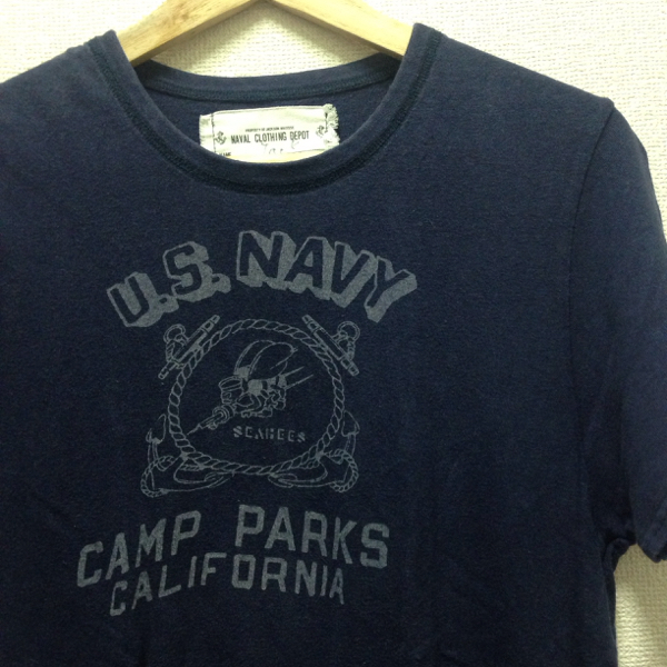 ジャクソンマティス U.S.NAVY Tシャツ made in japan 日本製 ネイビー_画像1