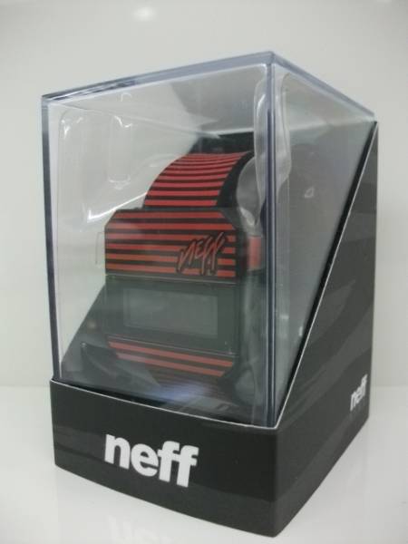 NEFFnef[DIGI WATCH STRIPE] красный / чёрный полоса новый товар стандартный наручные часы 