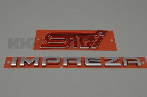  Subaru Impreza 2007 год красный STI. Imp знак 