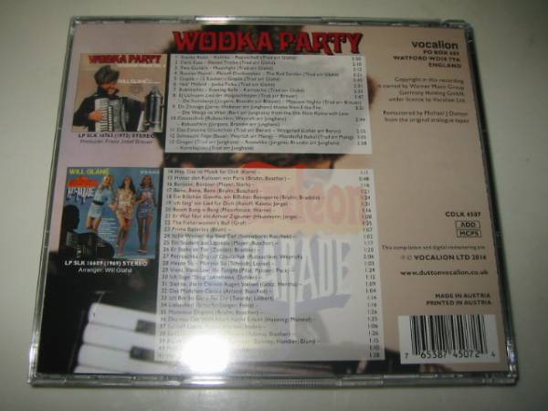 ★WILL GLAHE(ウィル・グラーエ)【WODKA PARTY & ACCORDEON HIT-PARADE】CD[輸入盤]・・・ドイツのアコーディオン奏者_画像3