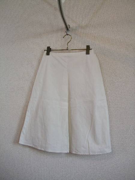 NATURALBEAUTYBASIC白フロントタック入スカート(USED)41415②)_画像1