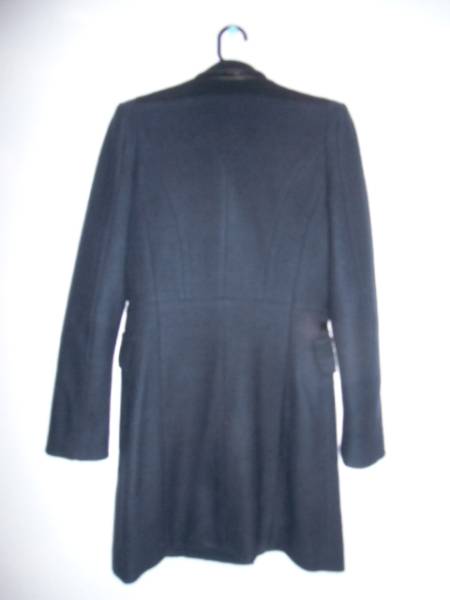 ★BENETTON ベネトンデザインコート　BLACK　テーラードカラー