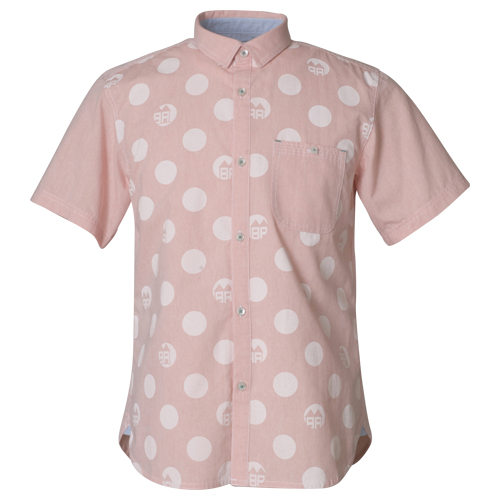 INHABITANT インハビタント 【DOTシャツ】IH332SS36 ピンク水玉 XXSsize 新品正規(guī) レディース 半袖シャツ
