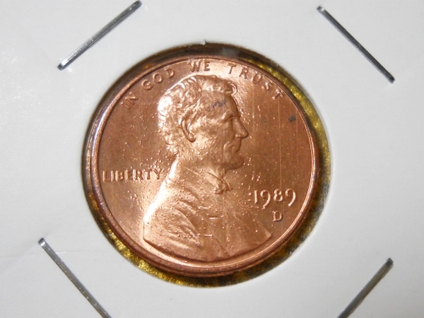 ●世界コイン 　アメリカ合衆国　リンカーン　1989年　1セント Ｄ