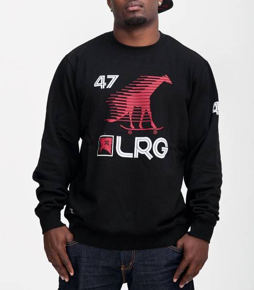 BIG размер [4XL] американский стандарт LRGe искусственная приманка ruji- очень большой тренировочный футболка чёрный черный флис земля Street скейтборд 