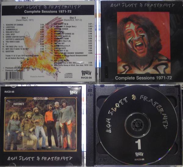 BON SCOTT & FRATERNITY COMPLETE SESSIONS 1971-72 (2CD)_画像1