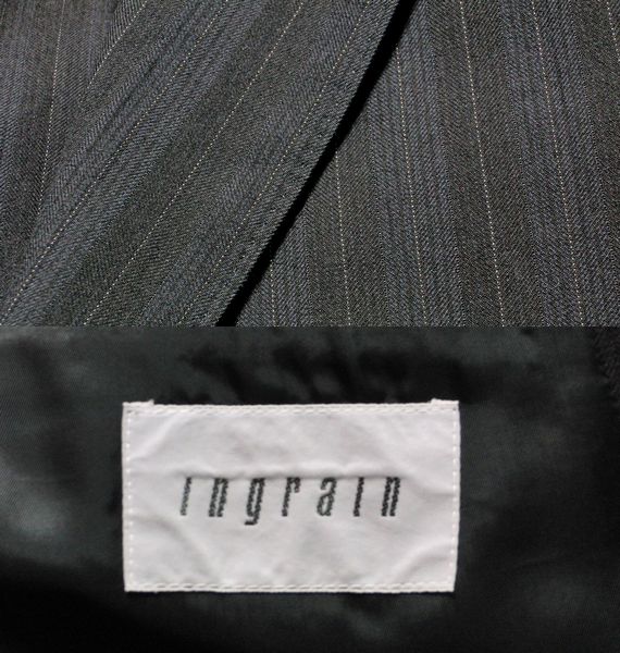 良品■イングレン■ingrain■IV■黒（ストライプ）■ジャケット_画像3