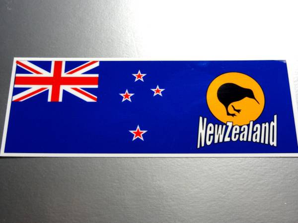 ▼ニュージーランド国旗＋キーウイステッカー▼New Zealand Flag sオリジナル耐水シール 海外旅行 おみやげ スーツケースなどに☆ OC(1_画像2