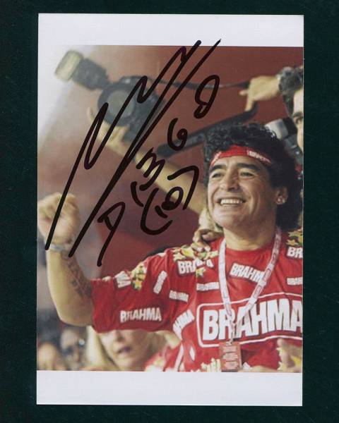 魅力的な Maradona ディエゴ マラドーナ 直筆 サイン フォト サイン Floridapace Gov
